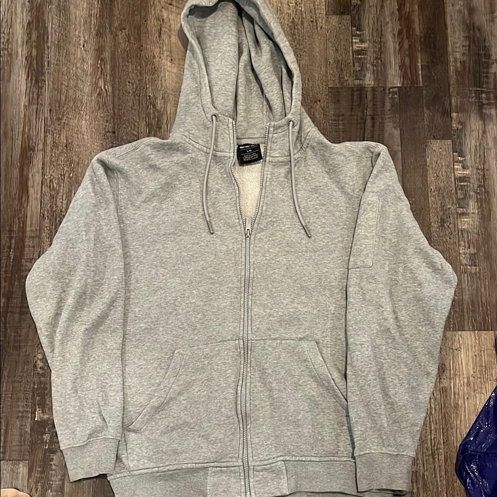 Gray Zip-Up Hoodie